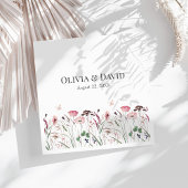 Roze Poppy Meadow Bruiloft Servetten