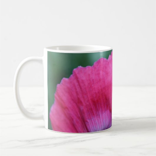 Roze Poppy Petal Upclose Koffiemok (Links)