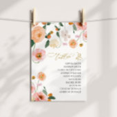 Roze Poppy Trouwtafel nummer 2 Zittingkaart Kaart