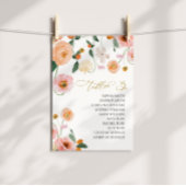 Roze Poppy Trouwtafel nummer 3 Zitkaarten Kaart