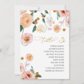 Roze Poppy Trouwtafel nummer 3 Zitkaarten Kaart (Voorkant)