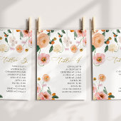 Roze Poppy Trouwtafel Nummer 4 Zitkaarten Kaart