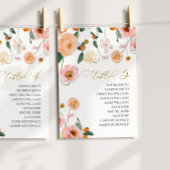 Roze Poppy Trouwtafel nummer 5 Zitkaart Kaart