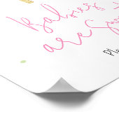 Roze Popsicle Baby shower Baby's zijn zoet Poster (Hoek)