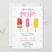 Roze Popsicle Baby Shower  Kaart (Voorkant)