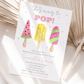 Roze Popsicle Baby Shower Kaart