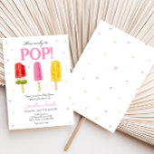 Roze Popsicle Baby Shower  Kaart