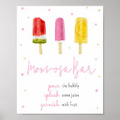 Roze Popsicle Baby shower Moeder Osa Bar Poster (Voorkant)