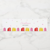 Roze Popsicle Baby shower Welkomstbord Waterfles Etiket (Enkel label)