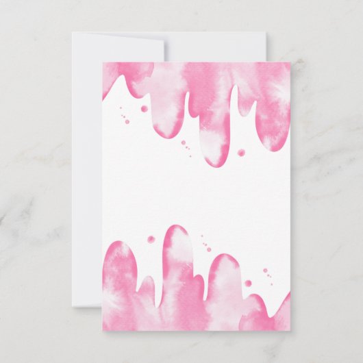 Roze Popsicle Meisje Geslacht Onthullen Partij Bedankkaart (Achterkant)