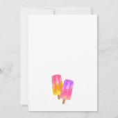 Roze Popsicles Meisje 2de Verjaardag Kaart (Achterkant)