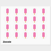 Roze Popsile Ronde Sticker (Vel)