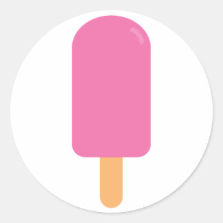 Roze Popsile Ronde Sticker