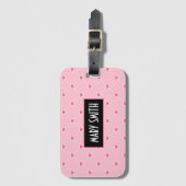 Roze Populaire Valentijnsdag Collectie Bagagelabel (Voorkant (verticaal))