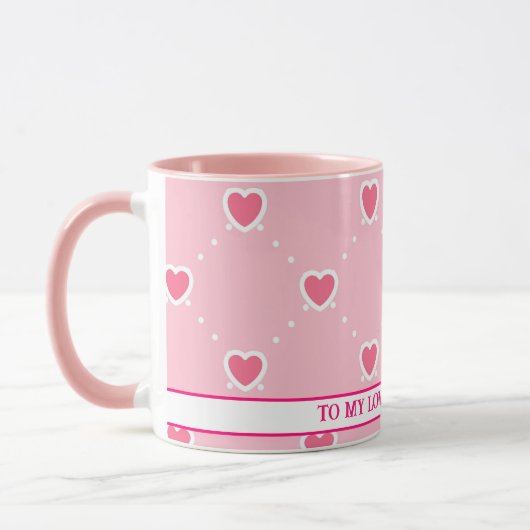 Roze Populaire Valentijnsdag Collectie Mok (Links)