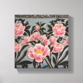 Roze Porseleinen Pioenrozen Canvas Afdruk (Voorkant)