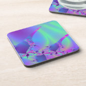 Roze portaal voor groen universum bier onderzetter (Linkerzijde)