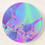 Roze portaal voor groen universum zandsteen onderzetter (Voorkant)