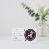 Roze, portaalkaart visitekaartje (Staand voorkant)