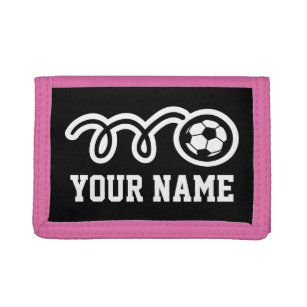 Roze portemonnee voor voetbalvoetbal   Sporty kind