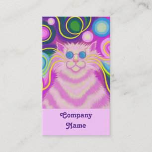 Roze portret roze met roze roze psy-cat-delic visitekaartje