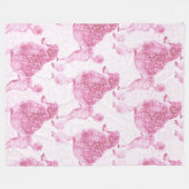 Roze Posh Podle Baby Kinder Fleece Deken (Voorkant (Horizontaal))