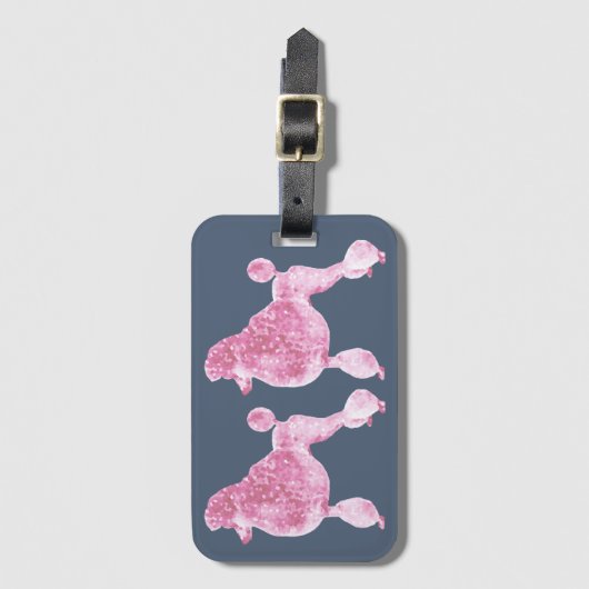 Roze Posh Podle Night Grey Bagagelabel (Voorkant (verticaal))