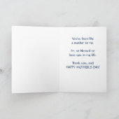Roze posieën op Denim Moederdag Kaart (Binnen)