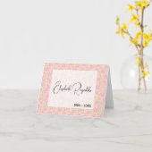 Roze Posies Condoleance Dankjewel Kaart (Gele Bloem)