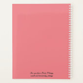 Roze Posies en Kant Naam Planner (Achterkant)