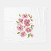 Roze posies Fleece Blanket Deken (Voorkant (Horizontaal))