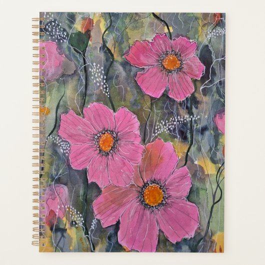 Roze Posies Notitieboek (Voorkant)