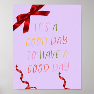 Roze positieve bevestigingsmuurkunst poster