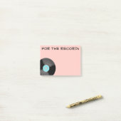 Roze Post It Notes Voor De Platenverzameling (Op bureau)