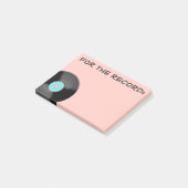 Roze Post It Notes Voor De Platenverzameling (Schuin)