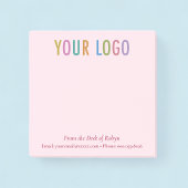 Roze Post-it® Notities Zakelijk Logo Van mijn bure Notes