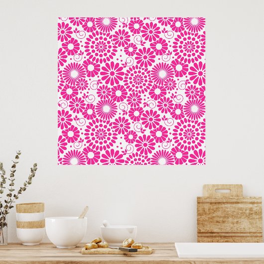  roze Poster (Keuken)