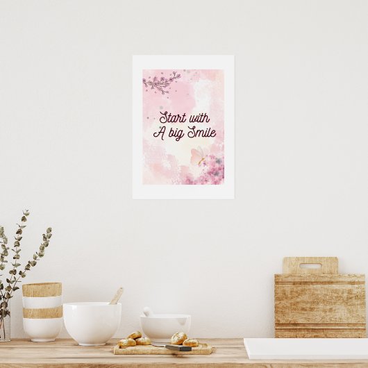 Roze poster (Keuken)