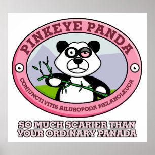 Roze Poster Eye Panda