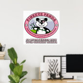 Roze Poster Eye Panda (Thuiskantoor)