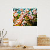 Roze Poster Flamingo (Keuken)