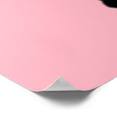 Roze Poster geïnspireerd door de roodroze roebel (Hoek)