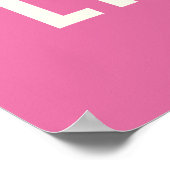 Roze Poster: Ik ren op koffie, sarcasme en lippens Poster (Hoek)