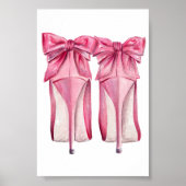  roze Poster met hoge hakken (Voorkant)