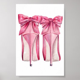 roze Poster met hoge hakken