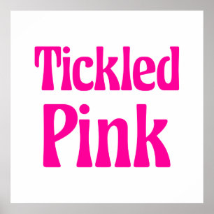 Roze Poster met kikkegels