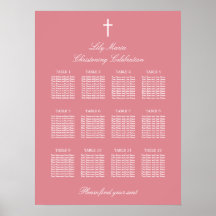 Roze Poster van de Verkenningskaart voor tafelkers