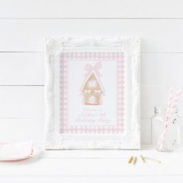 Roze Poster van Gingerbrood House Aanpassen
