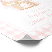 Roze Poster van Gingerbrood House Aanpassen (Hoek)