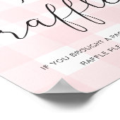 Roze Poster van Gingham Diaper Raffle (Hoek)